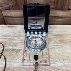 Vintage Silva The Ranger 15T Compact Compass with Mirror and Lanyard